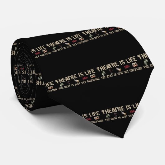 Cravate Le théâtre est la vie (Roulé)