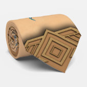 Cravate Le tigre et la femme, force et grâce. (Roulé)