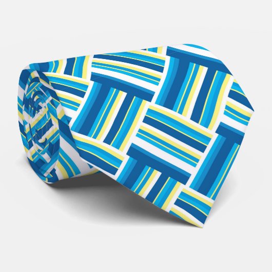 Cravate Le tissage bleu (Roulé)