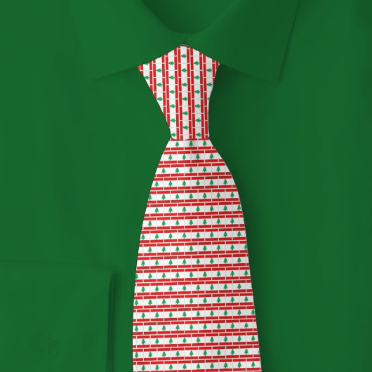 Cravate Lebanon Flag Brick Pattern