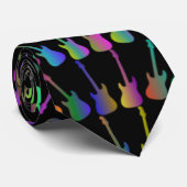 Cravate Légion de guitare éclaboussure de couleurs (Roulé)