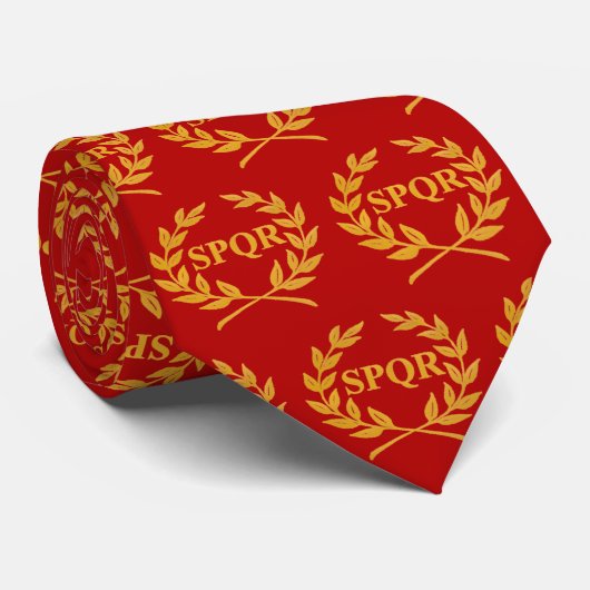 Cravate Légion romaine VARIABLE SPQR d'OPUS - le double a (Roulé)