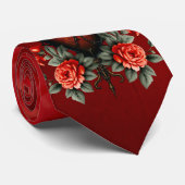 Cravate L'élégance gothique du coeur (Roulé)