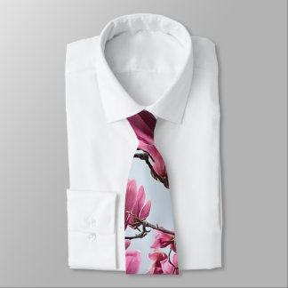 Cravate L'Élégant Magnolia Rose Fleurit Un Hanami Pacifiqu