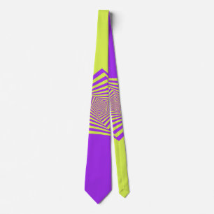 Cravate Lemon and Lilac Spiral  Neck Tie