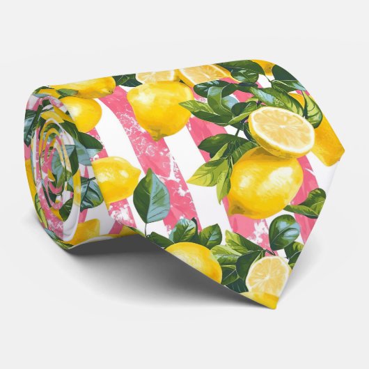 Cravate Lemon Pattern Men's Necktie  (Roulé)