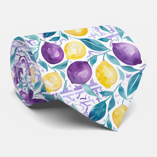 Cravate Lemon Pattern Men's Necktie  (Roulé)