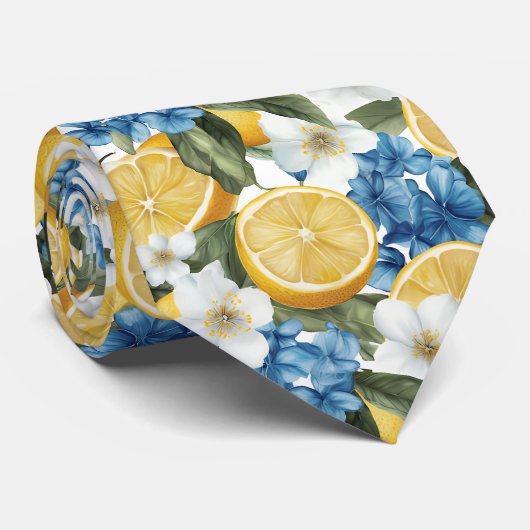 Cravate Lemon Pattern Men's Necktie  (Roulé)