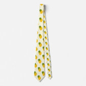 Cravate Lemons Pattern Cute Yellow and Green Citrus Fruits (Devant)