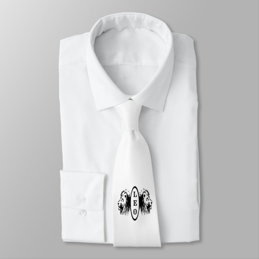 Cravate Leo le lion bookended Zodiac (Attaché)