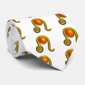 Cravate LEO / SIGNE ZODIAC, Topaz Jaune, Or, Blanc (Roulé)