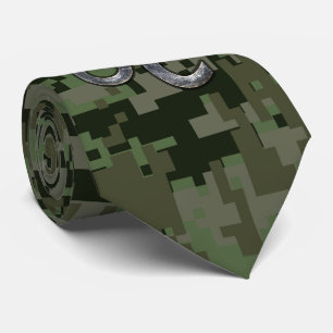 Cravate Léo Zodiac Connexion Olive Green Camo numérique