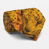 CRAVATE LEOPARD ANIMAL GOLD SPOTTÉ (Roulé)