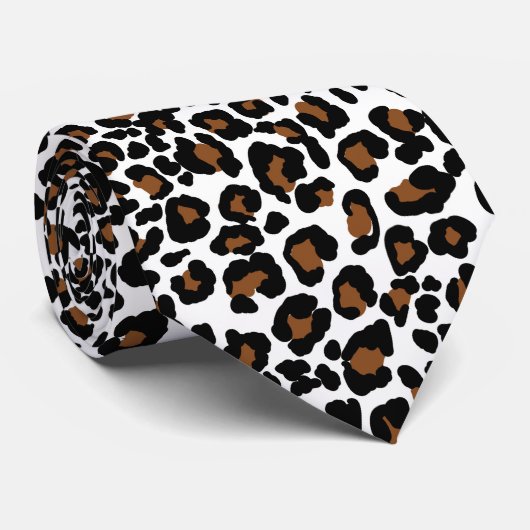 Cravate Leopard Big Cat Fur Motif Imprimer (Roulé)