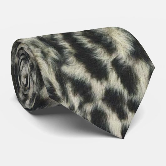 Cravate léopard des neiges (Roulé)