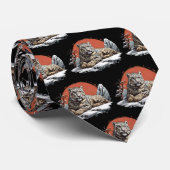 Cravate léopard des neiges posé sur la falaise (Roulé)