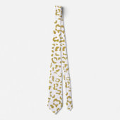 Cravate Leopard d'or, Parties scintillant d'or, Empreinte  (Devant)