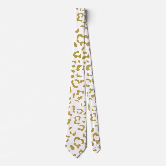 Cravate Leopard d'or, Parties scintillant d'or, Empreinte  (Devant)