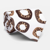 Cravate Leopard Print and Donut Pattern Tie (Roulé)