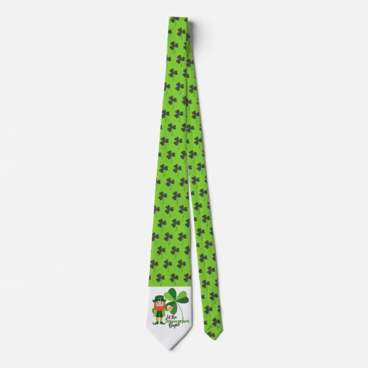 Cravate Leprechaun St Patrick’Day Shamrock Shenaningans (Devant)