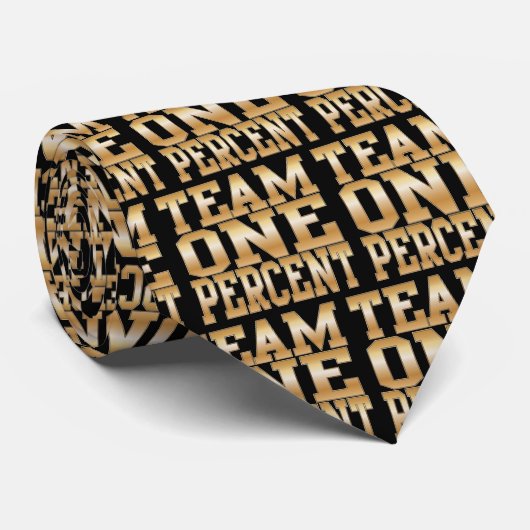 Cravate L'équipe un pour cent, deviennent riche (Roulé)