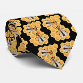 Cravate Les abeilles satisfont (Roulé)