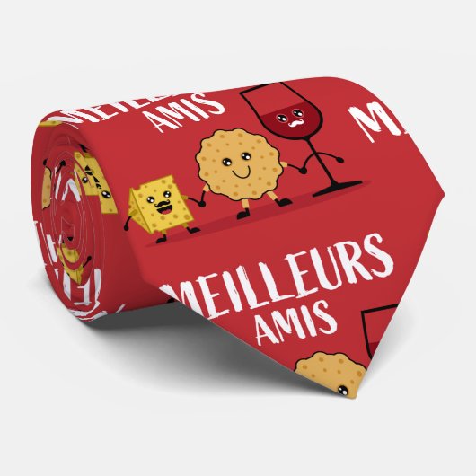 Cravate Les amateurs de fromage français (Roulé)