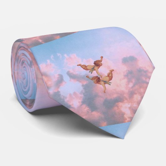 Cravate Les anges dans le ciel (Roulé)