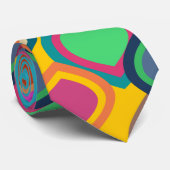 Cravate les années 70 couleurs (Roulé)