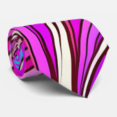 Cravate les années 70 Pop Culture Pink Swirl Retro (Roulé)