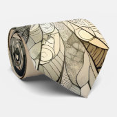 Cravate Les arbres forestiers en Pleine lune (Roulé)