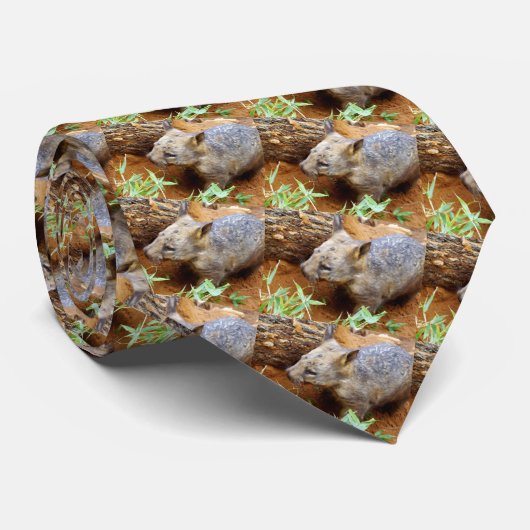 Cravate Les cicatrices de bataille australienne de Wombat (Roulé)