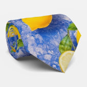 Cravate Les citrons dansent sur les carreaux d'antiquités  (Roulé)