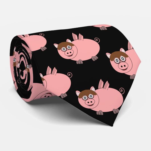 Cravate Les Cochons pourraient être conçus pour voler (Roulé)