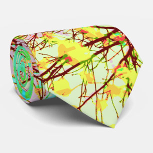 Cravate Les couleurs de l'arbre de printemps Branches Colo
