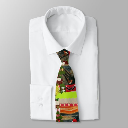 Cravate les cris hideux noël (Attaché)