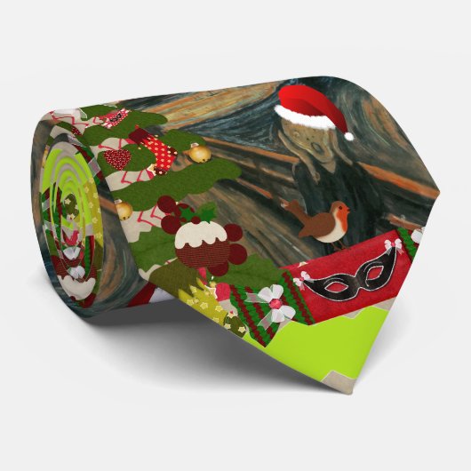 Cravate les cris hideux noël (Roulé)