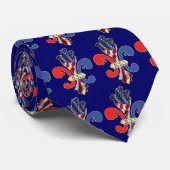 Cravate Les Etats-Unis Fleur de lis (Roulé)