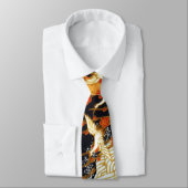 Cravate Les GRUES de VOL AVEC le RESSORT FLEURIT floral (Attaché)