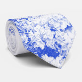 Cravate - 'Les Jardins de Pemberley' (Bleu) (Roulé)