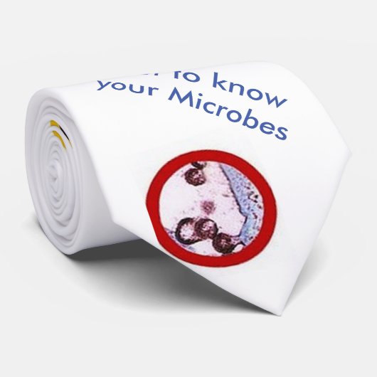 Cravate Les microbes attachent, professeur, étudiant en (Roulé)