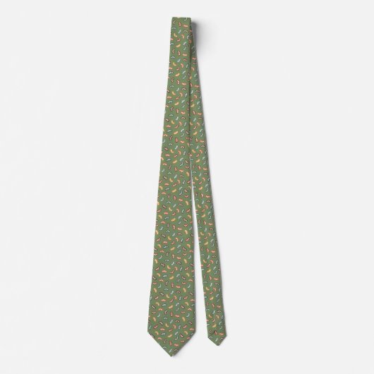 Cravate Les Mitochondries d'automne sur Sage (Devant)