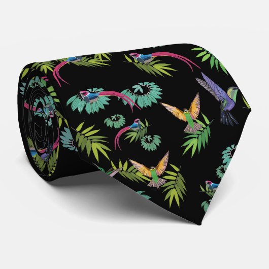 Cravate Les Oiseaux paradisiaques (Roulé)