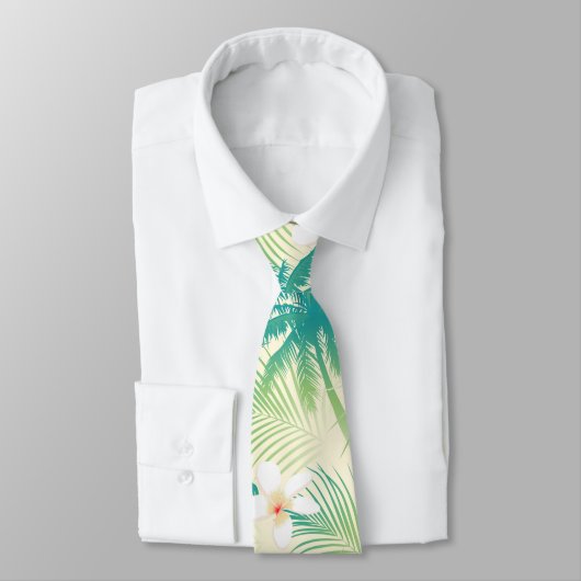 Cravate Les palmiers tropicaux d'été (Attaché)