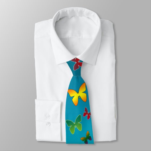 Cravate Les papillons mignons sauvages volent partout Neck (Attaché)