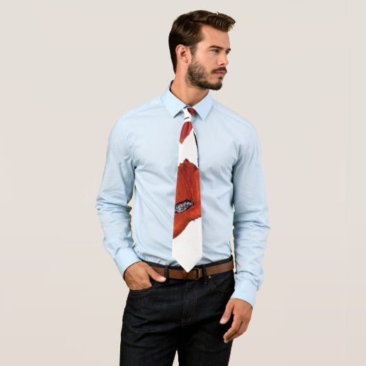 Cravate Les pavots (En situation)