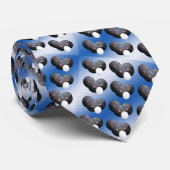 Cravate Les Pelouses Bleues Et Blanches, (Roulé)