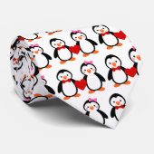 Cravate Les pingouins amoureux (Roulé)