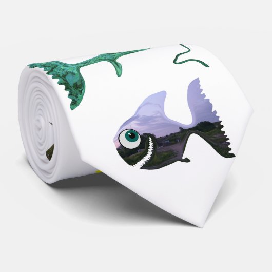 Cravate Les poissons (Roulé)