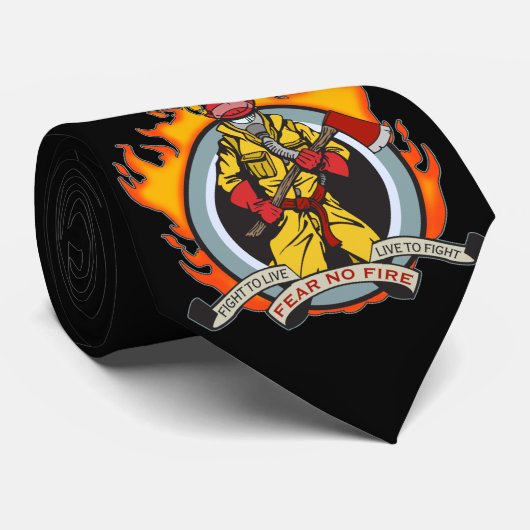 Cravate Les pompiers ne craignent aucun feu (Roulé)